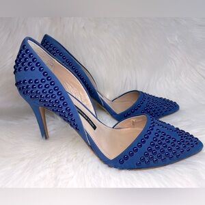 French Connection Blue Studded Heels